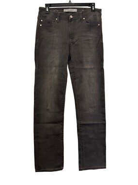 Liverpool Womens Straight-Leg Jeans Platinum Wash Size 8 Cotton Blend